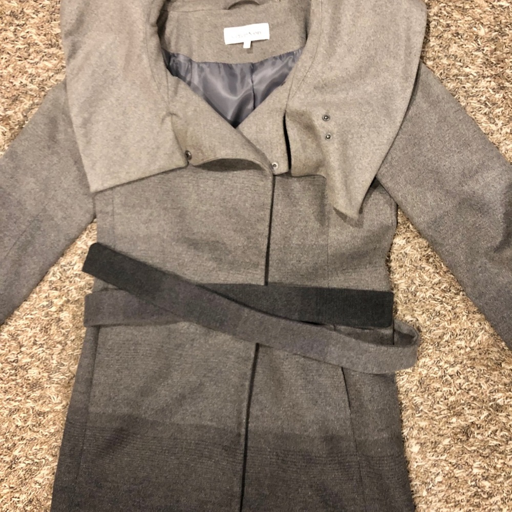 Calvin Klein double breasted wool coat in grayNWOT